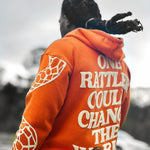 Orange One Rattler Could Change The World Silk Infused Hoodie