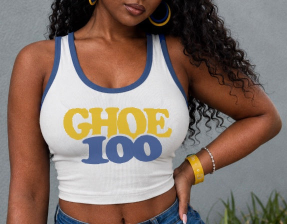 NC A&T GHOE 100 Edition Cropped Tank Top