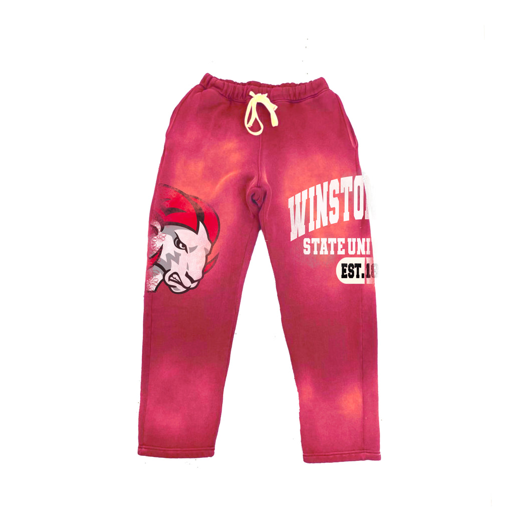 Red Winston-Salem State University Lifestyle Sweatpants