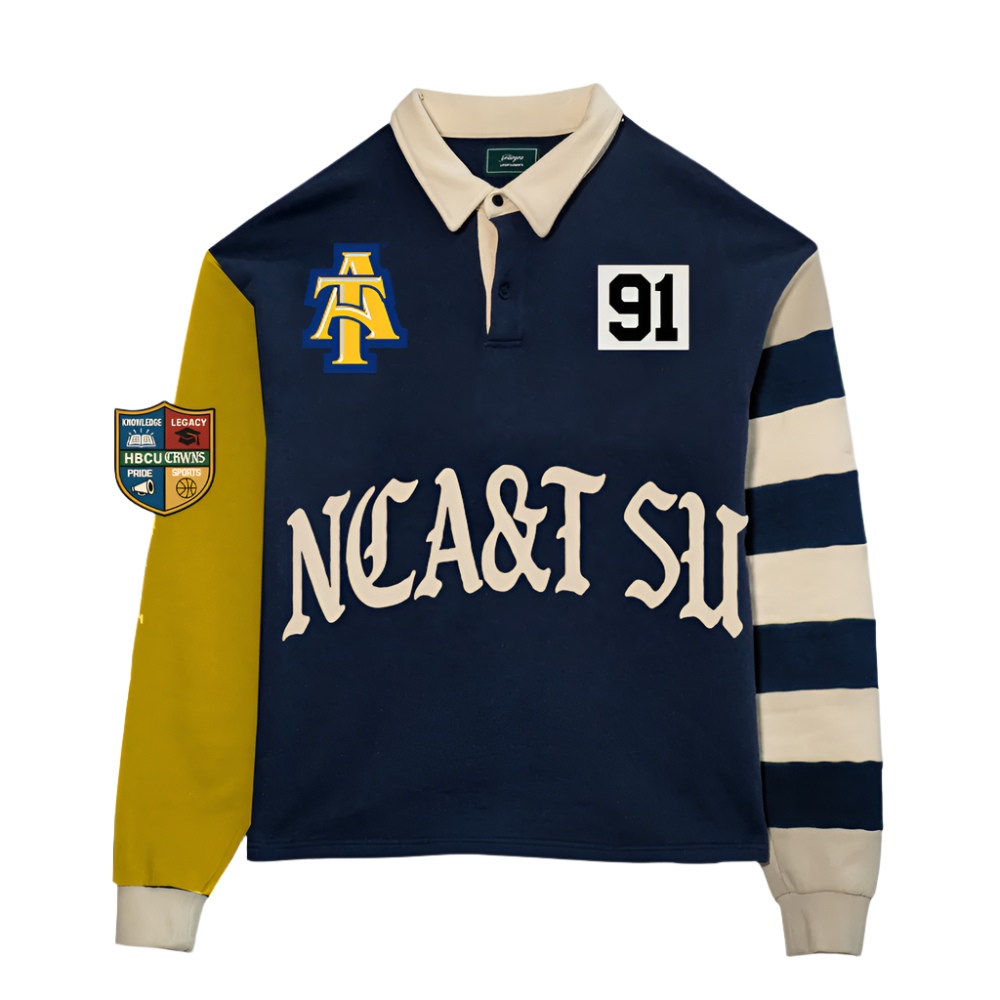NCA&T SU Long Sleeve "Rugby" Polo