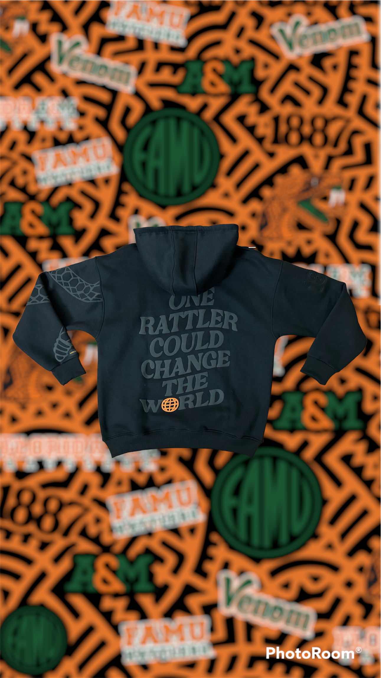 Triple Black One Rattler Could Change The World Silk Infused Hoodie