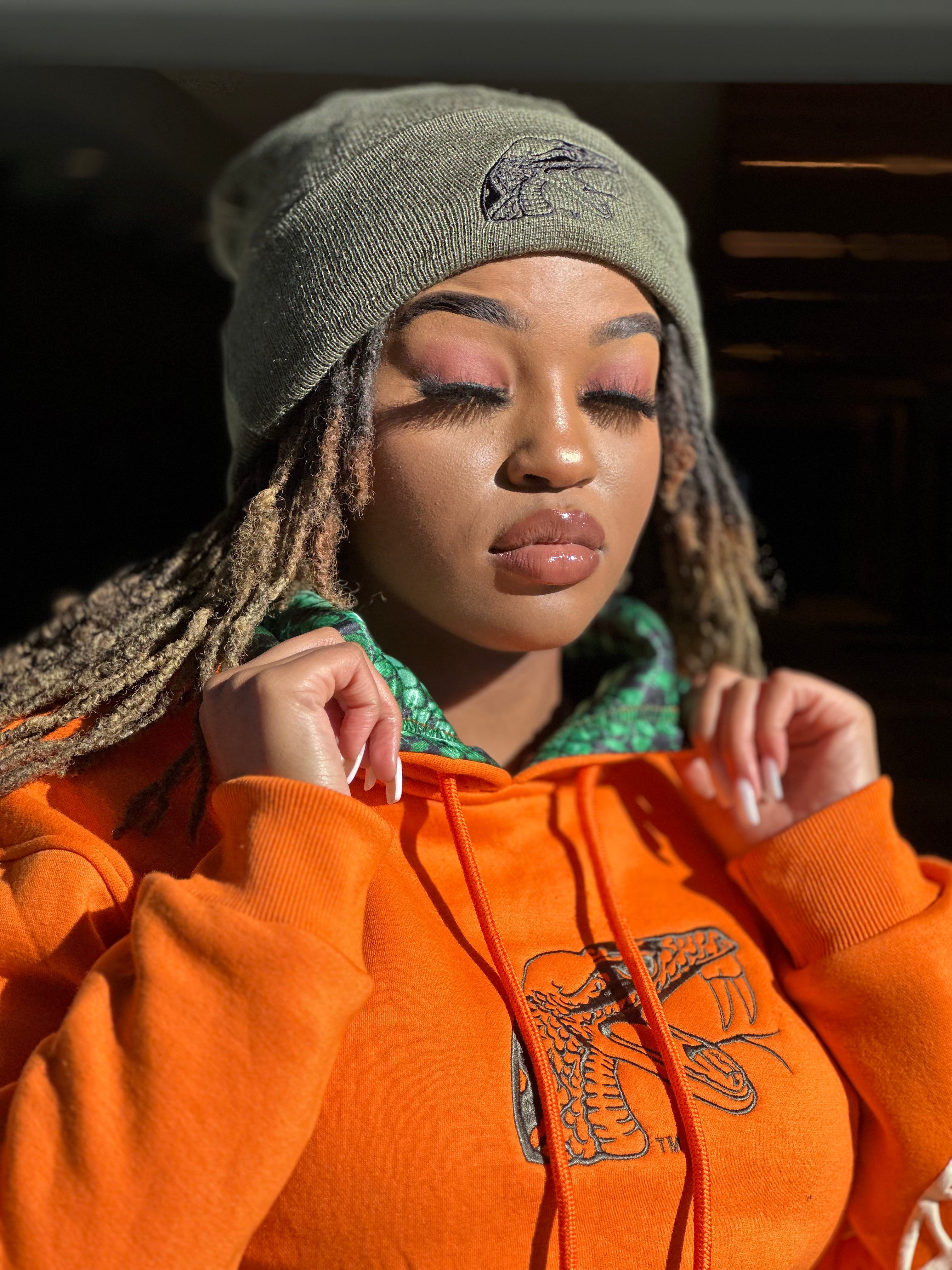 Orange One Rattler Could Change The World Silk Infused Hoodie